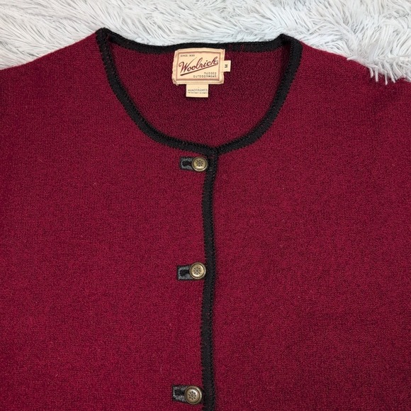 Vintage Woolrich Sweater Womens M Wool Cardigan Comfort Cozy Preppy Button Up - Picture 9 of 9